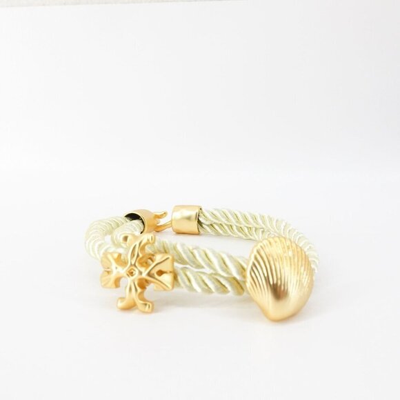 Tory Burch Shell Logo Rope Bracelet Ivory OS - Picture 8 of 12